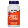 Now Foods Vitamin D-3 & K-2 1000 IU / 45 mcg - Витамин D-3 и К-2 120 капсул