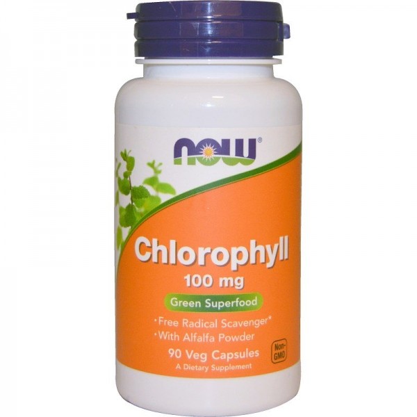 Now Foods Chlorophyll 100 mg - Хлорофилл 90 капсул