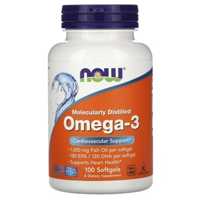 Now Foods Omega-3 1000 mg - Жирные Кислоты Омега-3