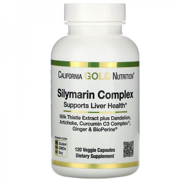 California Gold Nutrition Silymarin Complex 300 mg - Силимарин (Экстракт Расторопши пятнистой)
