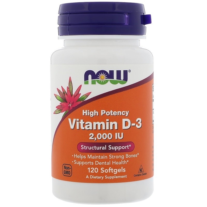 Now Foods Vitamin D-3 25 mcg (2000 ME) - Витамин D-3