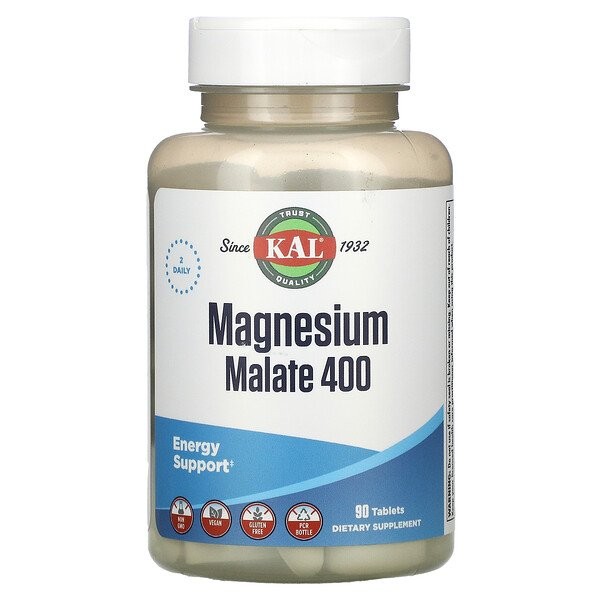KAL Magnesium Malate 400 mg - Магния Малат 90 таблеток