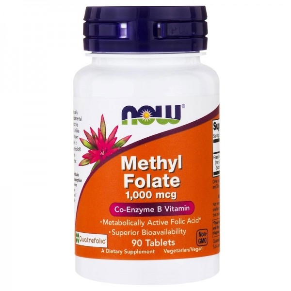 Now Foods Methyl Folate 1000 mcg - Метил Фолат 90 таблеток