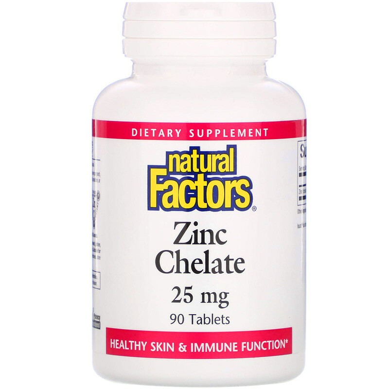 Natural Factors Zinc Chelate 25 mg - Цинк Хелатный 90 таблеток