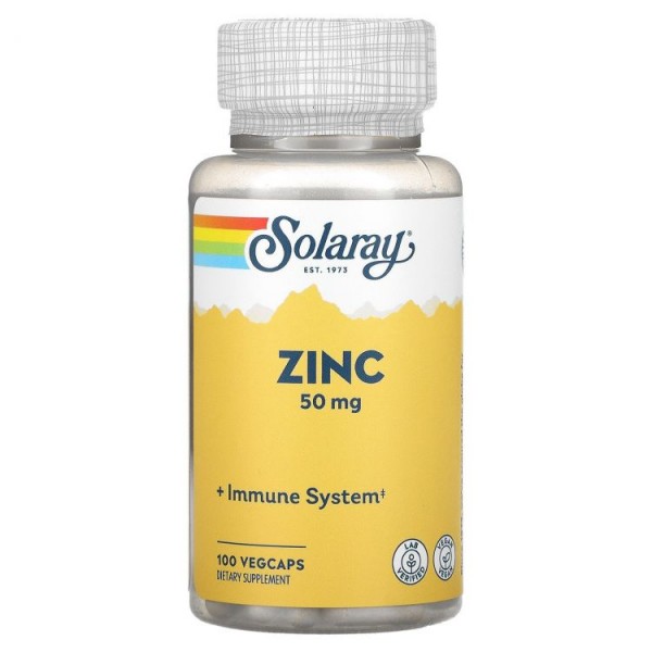 Solaray Zinc 50 mg - Цинк 100 капсул \ до 05.2025