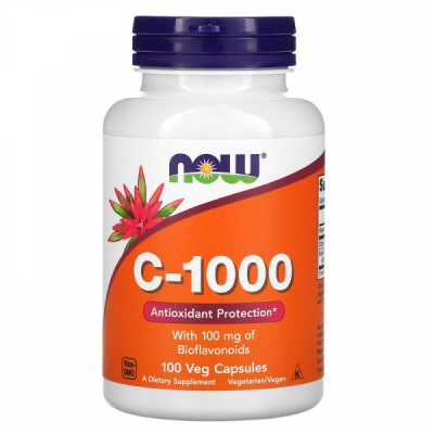 Now Foods C-1000 - Витамин С (Биофлавоноиды) 100 капсул \ до 05.2026