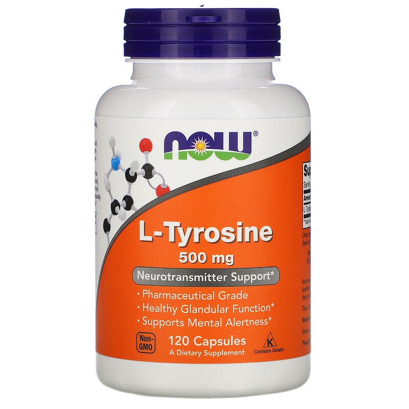 Now Foods L-Tyrosine 500 mg - L-Тирозин (Аминокислота)