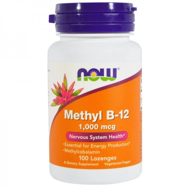 Now Foods Methyl B-12 1000 mcg - Метилкобаламин (Витамин В12) 100 пастилок
