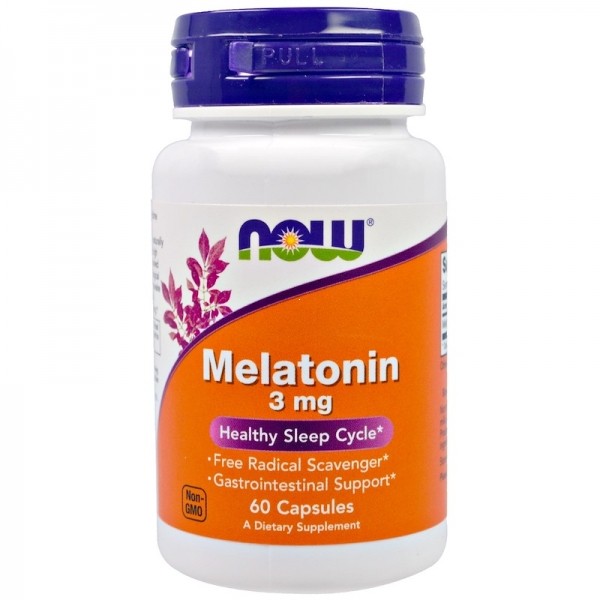 Now Foods Melatonin 3 mg - Мелатонин 60 капсул