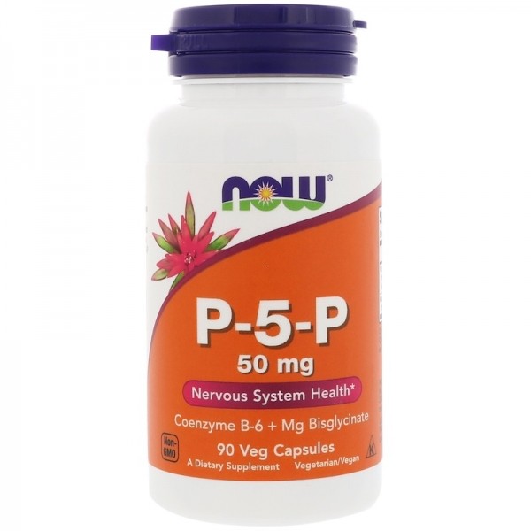 Now Foods P-5-P 50 mg - Пиридоксаль 5 Фосфат (Витамин В6) 90 капсул \ до 02.2025