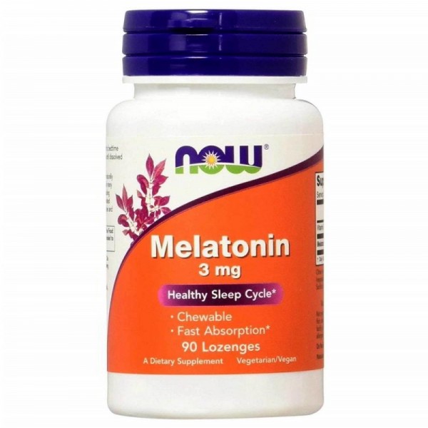 Now Foods Melatonin 3 mg - Мелатонин 90 пастилок