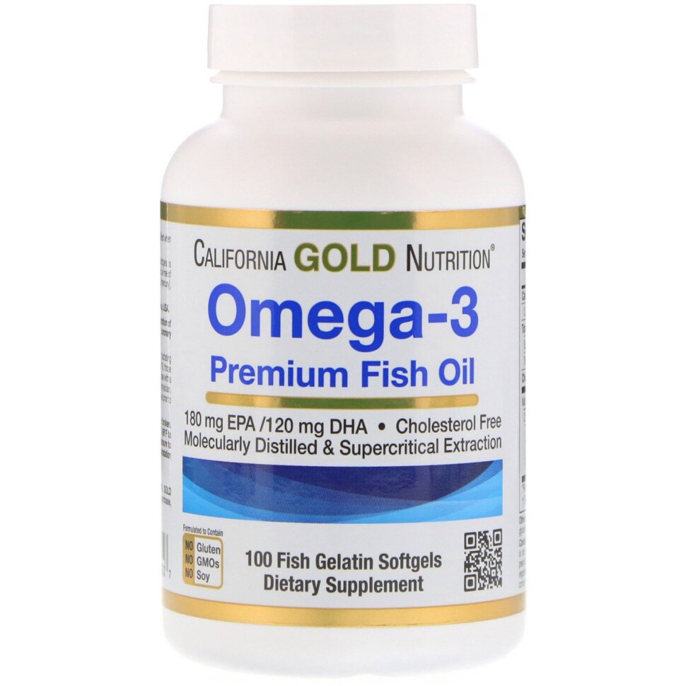 California Gold Nutrition Omega-3 Premium Fish Oil - Жирные Кислоты Омега 3