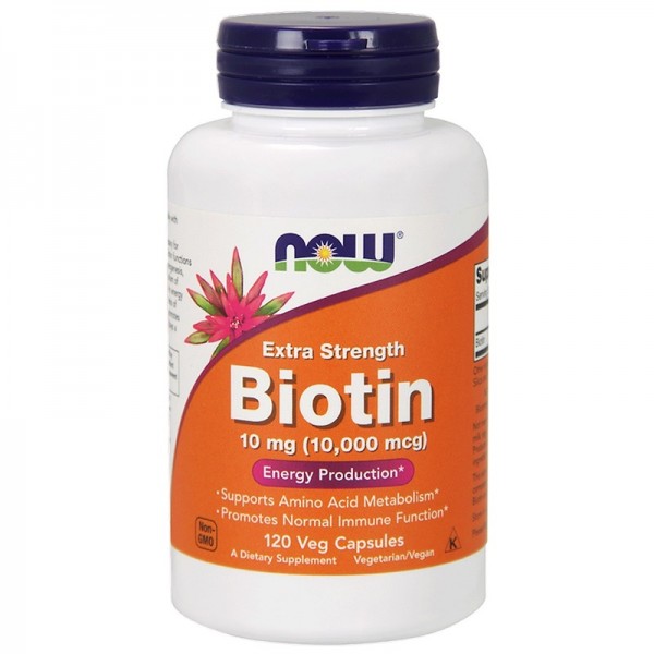 Now Foods Biotin 10 mg (10000 mcg) - Биотин 120 капсул