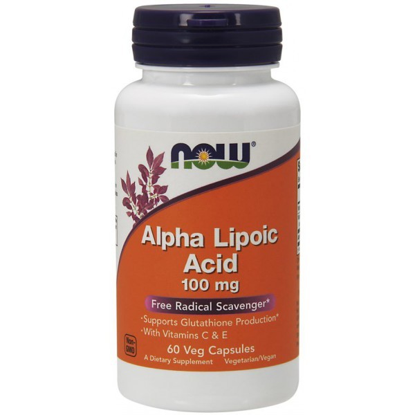 Now Foods Alpha Lipoic Acid 100 mg - Альфа-Липоевая Кислота 60 капсул \ до 12.2025