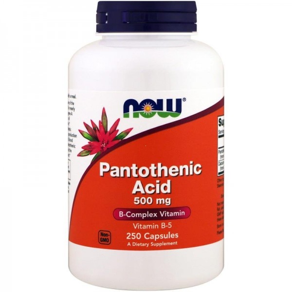 Now Foods Pantothenic Acid 500 mg (Vitamin B5) - Пантотеновая Кислота