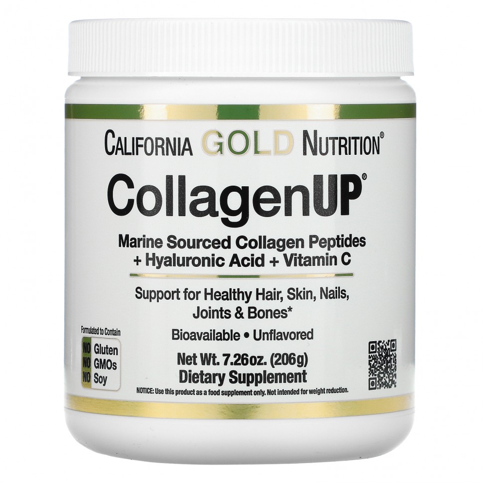 California Gold Nutrition CollagenUP 5000 mg - Коллаген с Гиалуроновой Кислотой и Витамином С