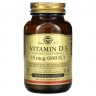 Solgar Vitamin D3 15 mcg (600 IU) 120 растительных капсул