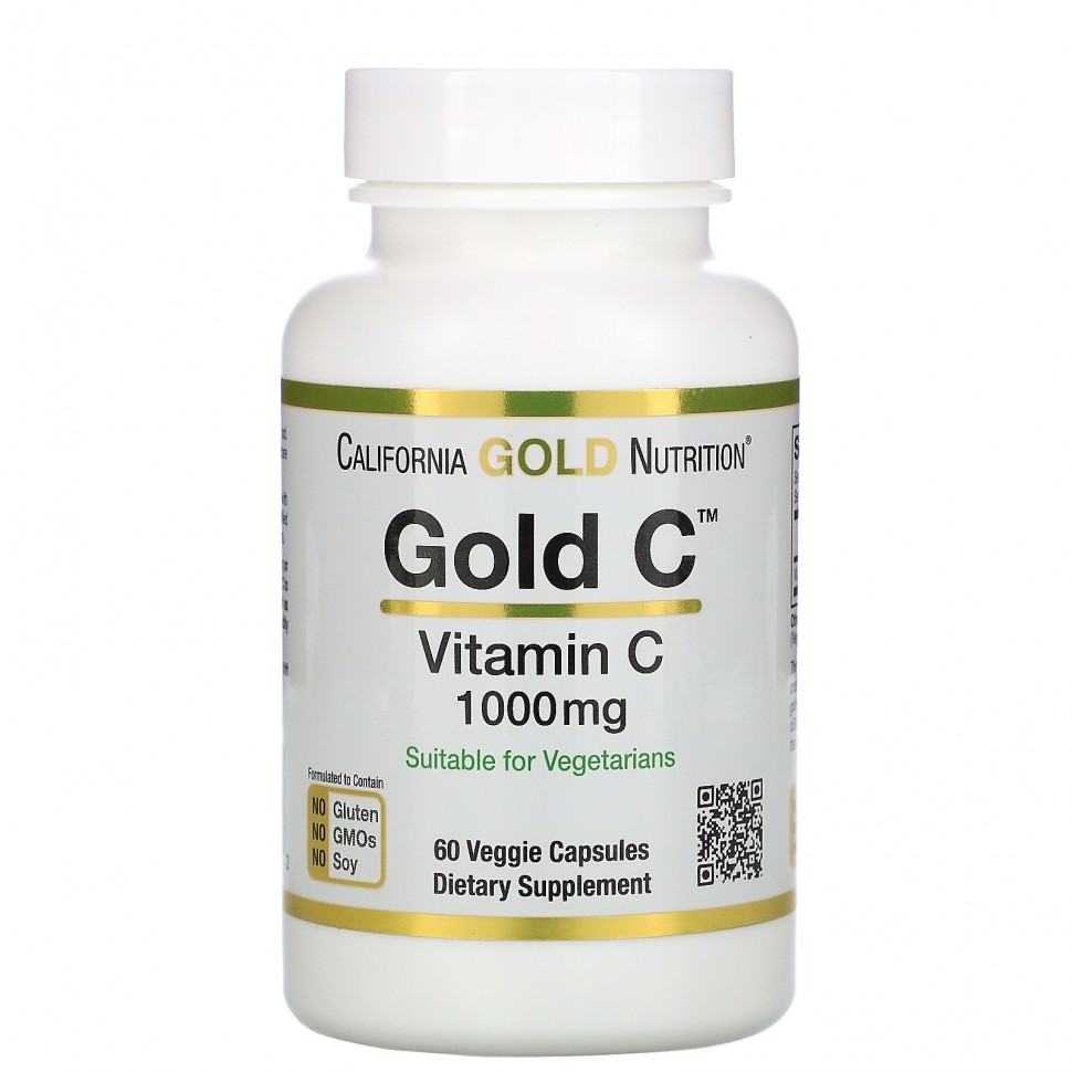 California Gold Nutrition Gold C Vitamin C 1000 mg 60 капсул