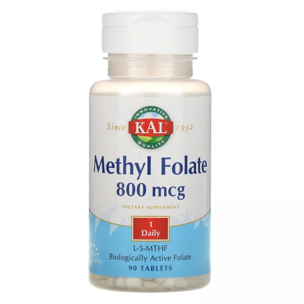 KAL Methyl Folate 800 mcg - Метилфолат 90 таблеток