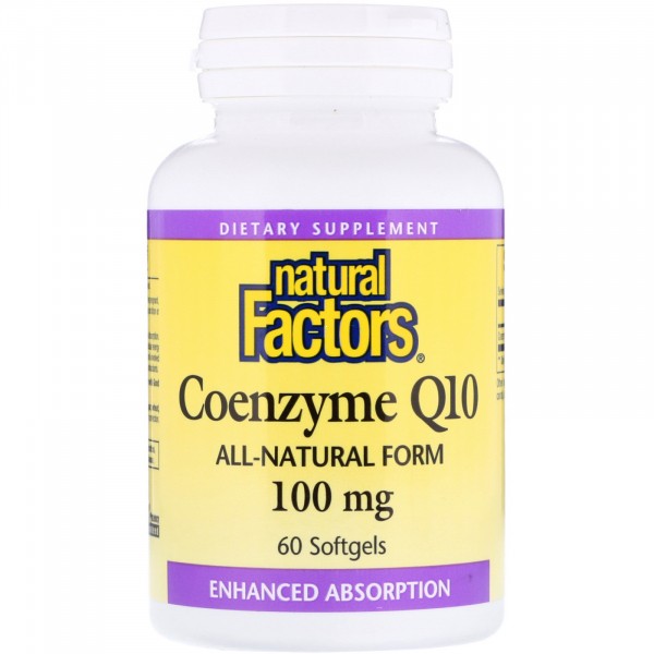 Natural Factors Coenzyme Q10 100 mg - Коэнзим Q10 (Кофермент)