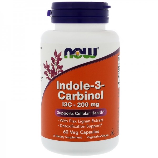 Now Foods Indole-3-Carbinol 200 mg - Индол-3-Карбинол 60 капсул 