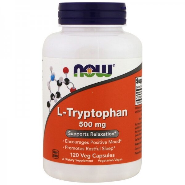 Now Foods L-Tryptophan 500 mg - L-Триптофан (Аминокислота)