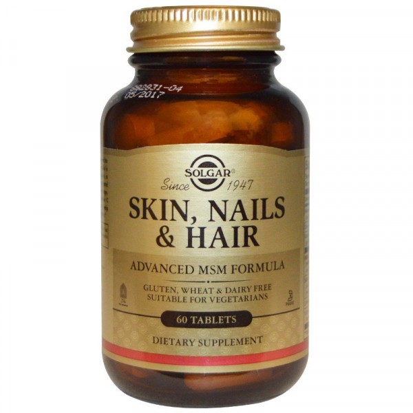 Solgar Skin, Nails & Hair Advanced MSM Formula - Кожа, Ногти и Волосы 