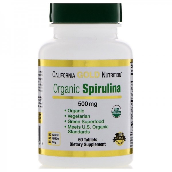 California Gold Nutrition Organic Spirulina 500 mg - Органическая Спирулина