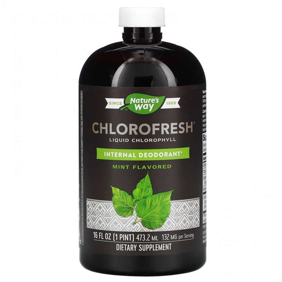 Nature's Way Chlorofresh - Жидкий Хлорофилл с Ароматом Мяты  473,2 мл