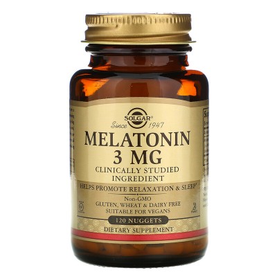 Solgar Melatonin 3 mg - Мелатонин 120 пастилок \ до 07.2023