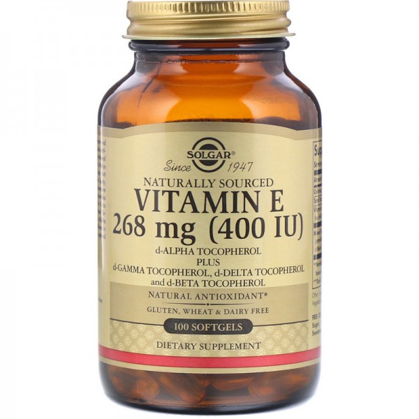 Solgar Natural Vitamin E 268 mg (400 IU) Mixed Tocopherol - Витамин Е 400 МЕ